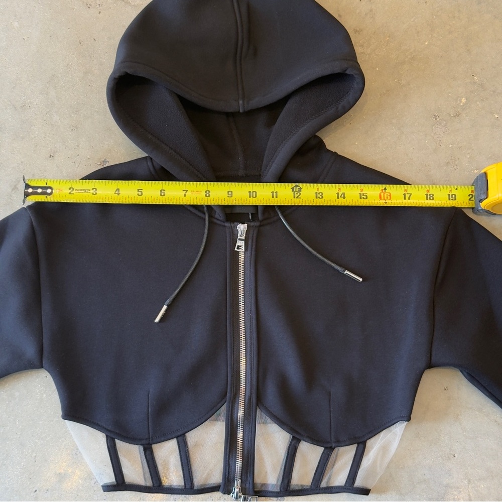NWT RtA Nora zip-up Corset Hoodie Jacket Sz XSmall - Picture 11 of 16